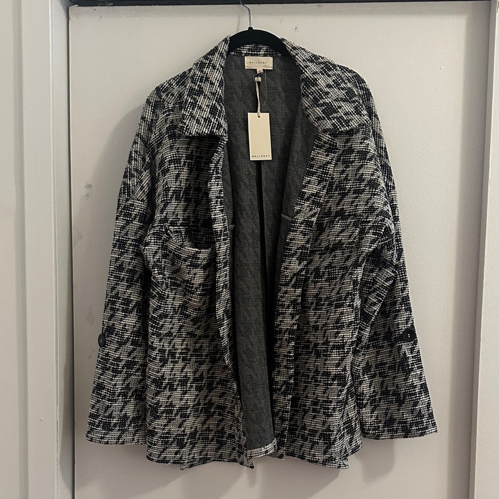 MELLODAY Monochrome Patterned Blazer